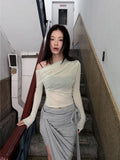 TENCEL SHIRRING TOP