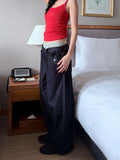 LAYERED DENIM PANTS