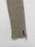 Slit Wool Turtleneck T-Shirt