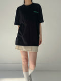 Sporty lettering overfit short sleeve T-shirt