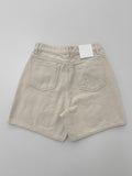 Herringbone Cotton Wide Shorts