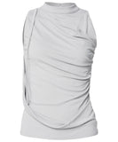 Draped Sleeveless Top