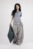 Crew frill layered sleeveless