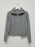 Raglan Two-Way Knit Zip Up