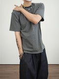 Stripe half T-shirts
