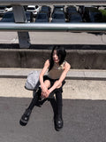 RUFFLE TOP LONG SOCKS