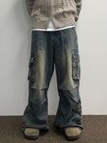 Mecha Zipper Detail Cargo Denim