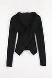 Ari fur V-neck knit