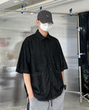 Pocket Denim Half Shirt