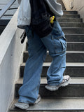 Western Cargo Denim Pants
