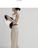 Boat Neck Square Ribbed Sleeveless