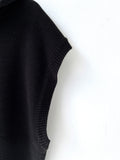 Lea hood zip-up knit vest