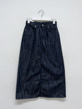 Selvedge H-line Banding Long Skirt