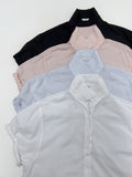 Silky Roll-up Overfit Short Sleeve Shirt