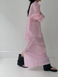 Shimmer Stripe Maxi Banding Skirt
