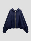 Monogram 2WAY Crop Warmer Hood Zip Up