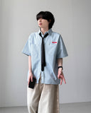 Hickory Denim Half Shirt