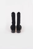 stud suede platform boots