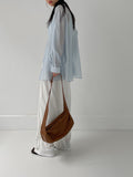 Marine Backslit See-Through Overfit Shirt