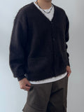 Mohair Two-Pocket Knit Cardigan