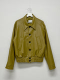 Big Collar Over Fit Leather Blouson