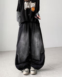 Check Skirt Layered Denim