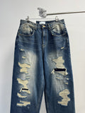 Vintage Scratch Balloon Denim