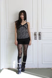 Rose velvet bustier sleeveless