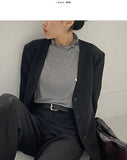 Frank No-Collar Loose Fit Jacket