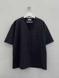 Basic twin open collar short sleeve