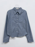 Bartle Stripe Slim Fit Crop Shirt
