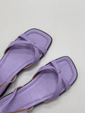 Ribbon strap flip-flop sandals