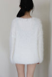 Pine Needles Loose-Fit Fur Cardigan