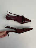 Buckle Enamel Stiletto Slingback Heel