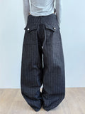 STRIPE BALLOON WIDE PANTS