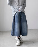 Musk Pintuck Bermuda Denim