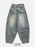 Ramie Brush Balloon Denim Pants
