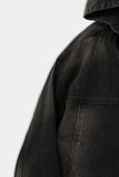 Smog Washed Hood Denim Zip-Up