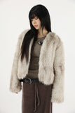 Belly soft fur jacket