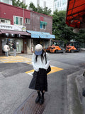 CHECK MIX FRILL SKIRT