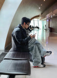 Tenor camo balloon denim pants