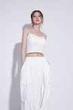 nylon pintuck carge pants