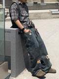 Scratch Damage Cargo Denim