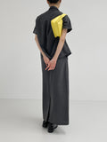 Belly Pin Tuck H-line Long Skirt