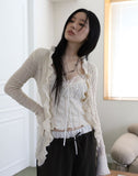 Lobul frill knit cardigan