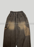 Vintage Sand Washed Carpenter Balloon Denim