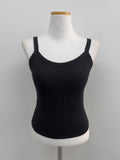 Ribbed U-neck Bra Top Sleeveless