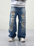 Camio Destroyed Washed Denim Pants