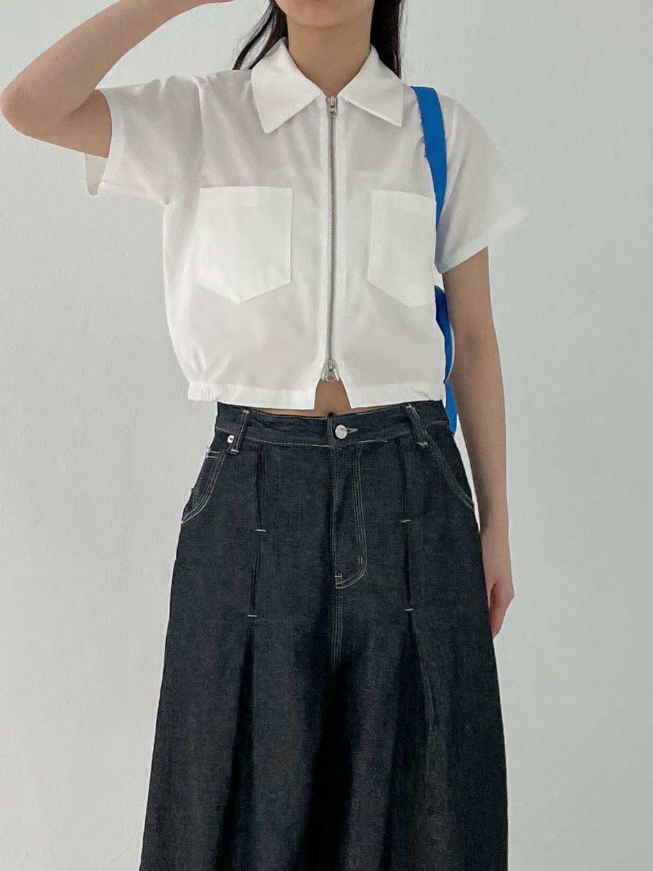 【INCHANT ME】592 Stitch Balloon Wide Denim INCHANT ME(インチャントミー) - 592ステッチバルーンワイド