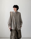 Cinnamon Loose Striped Shirt